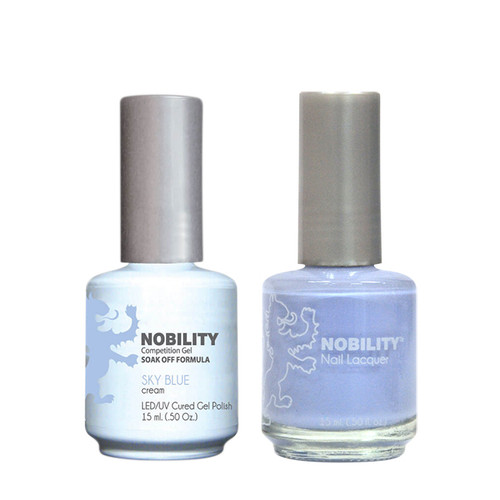LeChat Nobility Gel Polish & Nail Lacquer Duo Set Sky Blue - .5 oz / 15 ml