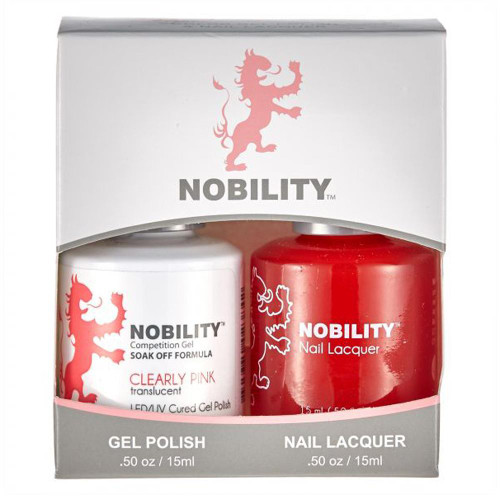 LeChat Nobility Gel Polish & Nail Lacquer Duo Set Clear Pink - .5 oz / 15 ml LeChat Nobility Gel Polish & Nail Lacquer Duo Set Clear Pink - .5 oz / 15 ml