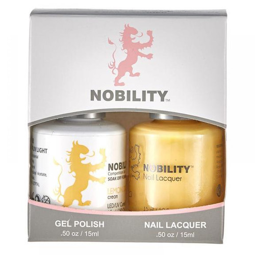LeChat Nobility Gel Polish & Nail Lacquer Duo Set Lemon Drop - .5 oz / 15 ml