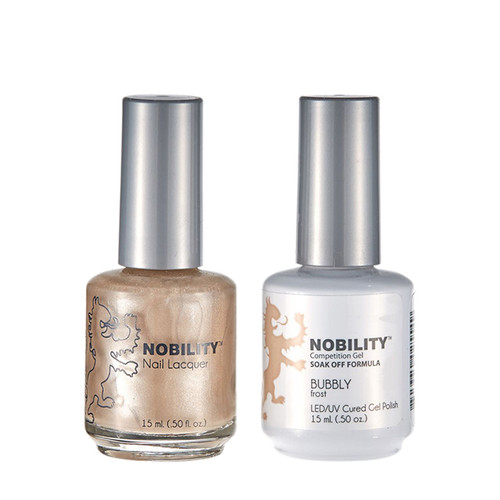 LeChat Nobility Gel Polish & Nail Lacquer Duo Set Bubbly - .5 oz / 15 ml