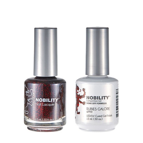 LeChat Nobility Gel Polish & Nail Lacquer Duo Set Rubies Galore - .5 oz / 15 ml