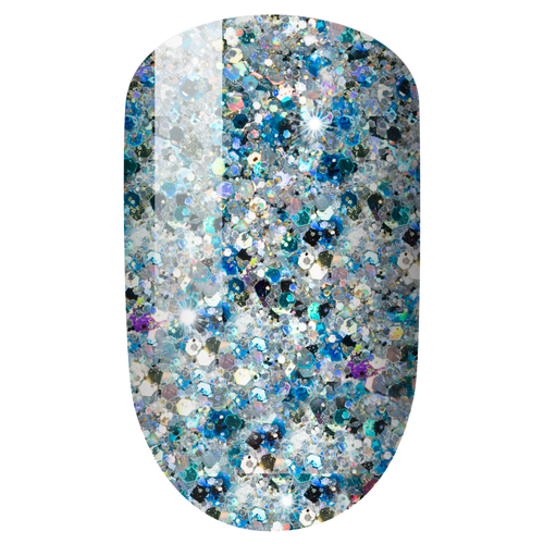 LeChat Dare to Wear Sky Dust Glitter Nail Lacquer Kinetic Blue - .5 oz