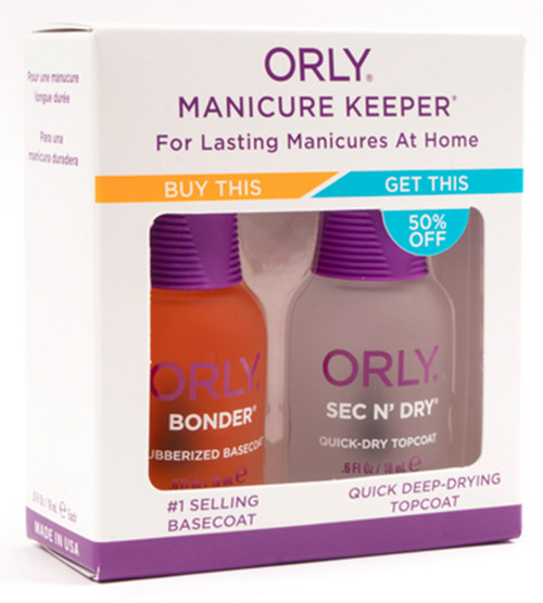 ORLY Manicure Keeper Duo Kit - ORLY Bonder .6 fl oz & ORLY Sec N' Dry .6 fl oz