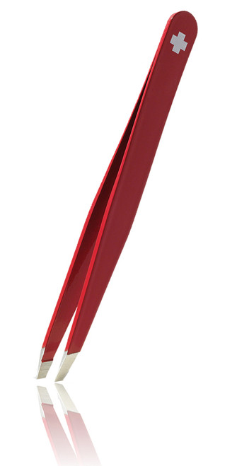 Rubis Switzerland Red with White Swiss Cross Slanted Tip 3-3/4" - K101