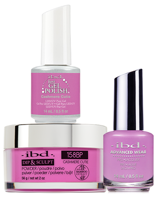 ibd Gel & Dip & Lacquer Trio Set Cashmere Cutie