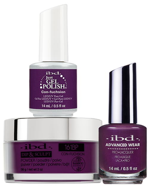 ibd Gel & Dip & Lacquer Trio Set Con-fuchsion