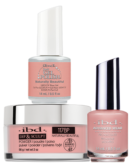 ibd Gel & Dip & Lacquer Trio Set Naturally Beautiful