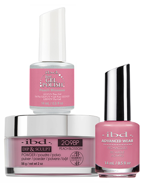 ibd Gel & Dip & Lacquer Trio Set Peach Blossom