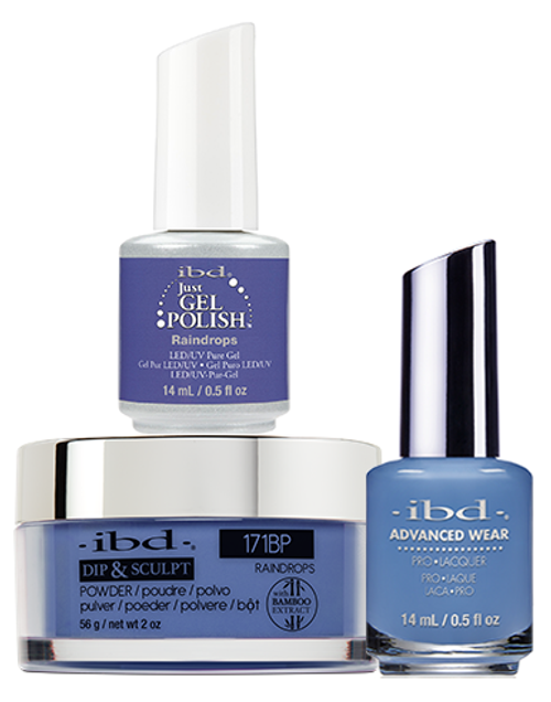 ibd Gel & Dip & Lacquer Trio Set Raindrops