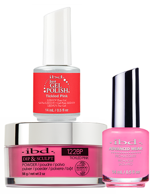 ibd Gel & Dip & Lacquer Trio Set Tickled Pink