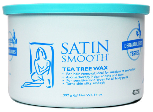 Satin Smooth Tea Tree Wax with Eucalyptus - 14oz Satin Smooth Tea Tree Wax with Eucalyptus - 14oz