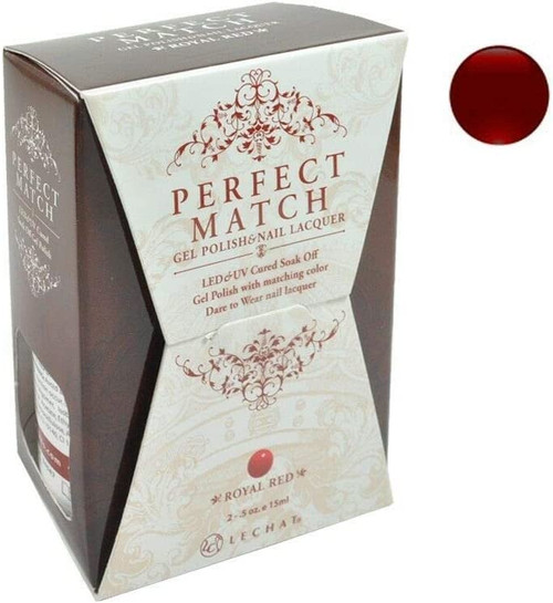 LeChat Perfect Match Gel Polish & Nail Lacquer Royal Red - .5oz