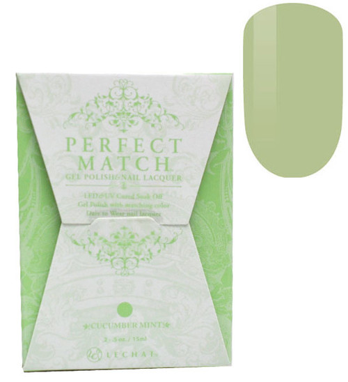 LeChat Perfect Match Gel Polish & Nail Lacquer Cucumber Mint - .5oz