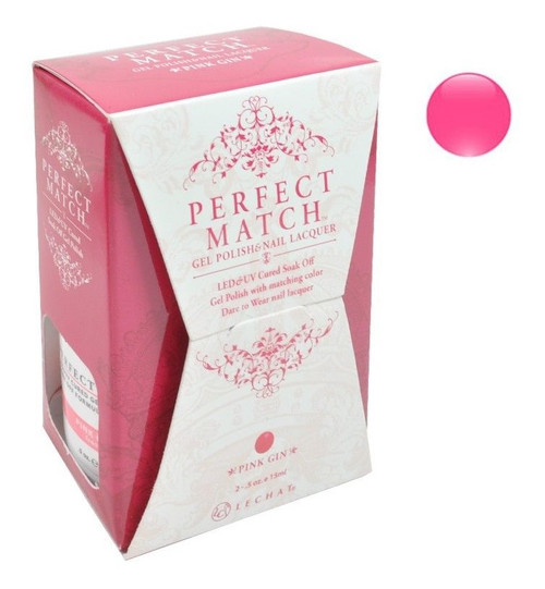 LeChat Perfect Match Gel Polish & Nail Lacquer Pink Gin - .5oz