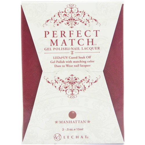 LeChat Perfect Match Gel Polish & Nail Lacquer Manhattan - .5oz