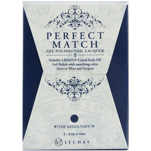 LeChat Perfect Match Gel Polish & Nail Lacquer The Kings navy - .5 oz