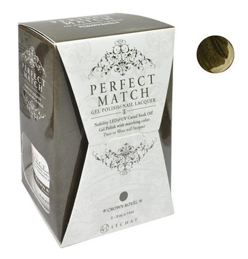 LeChat Perfect Match Gel Polish & Nail Lacquer Crown Royal - .5 oz