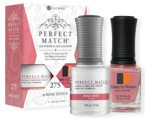 LeChat Perfect Match Gel Polish & Nail Lacquer Rose Dust - .5oz
