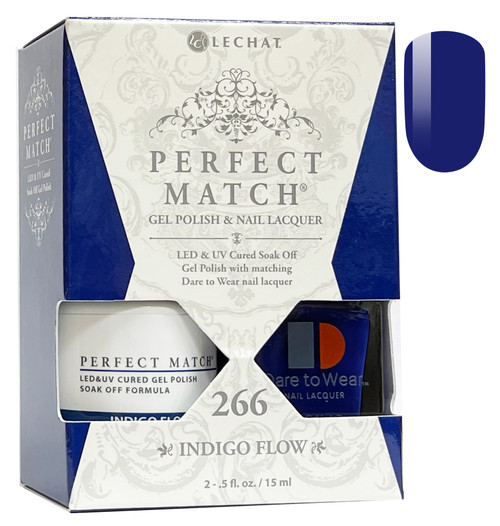 LeChat Perfect Match Gel Polish & Nail Lacquer Indigo Flow - .5oz