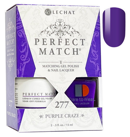 LeChat Perfect Match Gel Polish & Nail Lacquer Purple Craze - .5oz