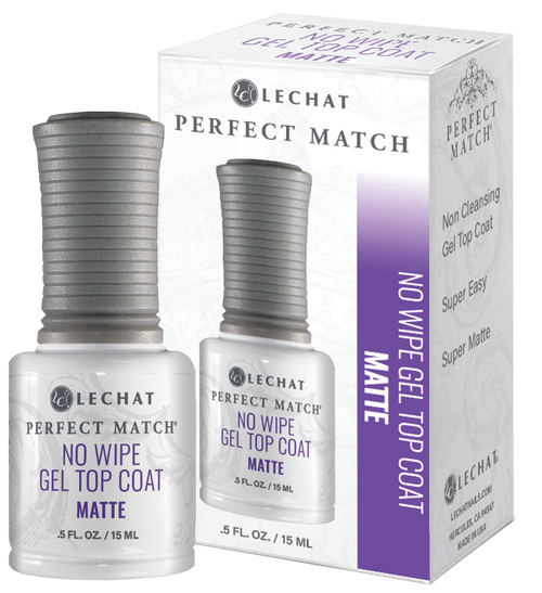 LeChat Perfect Match No Wipe Gel Top Coat Matte - .5 fl oz / 15 mL
