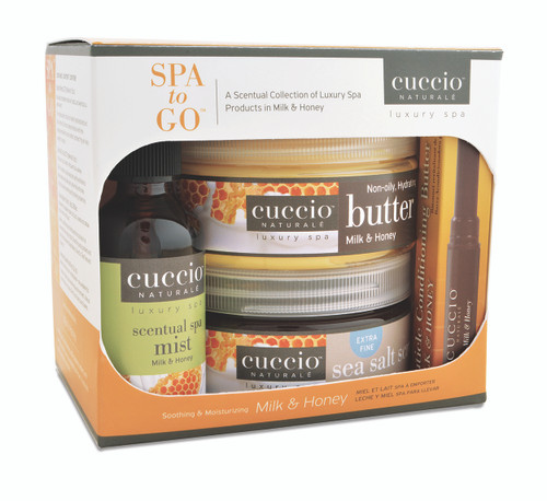 Cuccio Naturale Spa To Go Kit Milk & Honey 4 Piece