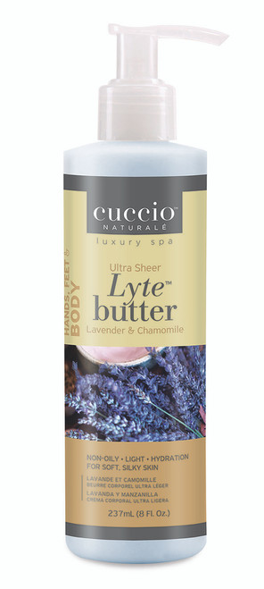 Cuccio Naturale Lyte Ultra Sheer Butter Lavender & Chamomile - 8 oz / 237 mL