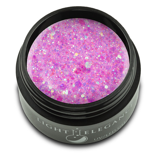 Light Elegance UV/LED Glitter Gel Pixie Purple - .57 oz (17 ml)