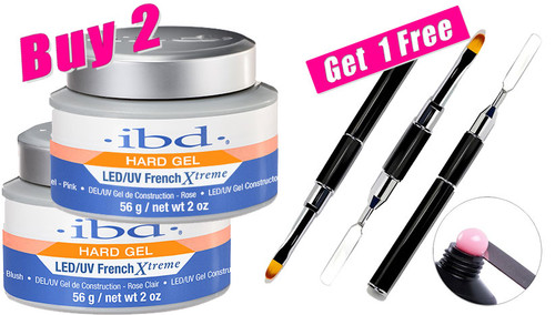 Buy 2 ibd French Xtreme 2 oz with A Dual Gel Brush & Spatula Free!