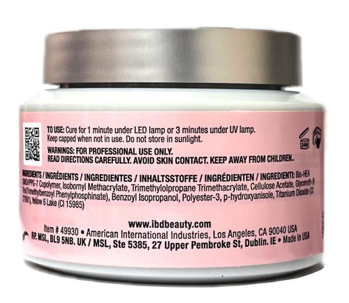 IBD Hard Gel LED/UV Xtreme Builder Gel Creamy Peony - 56 g / 2 oz