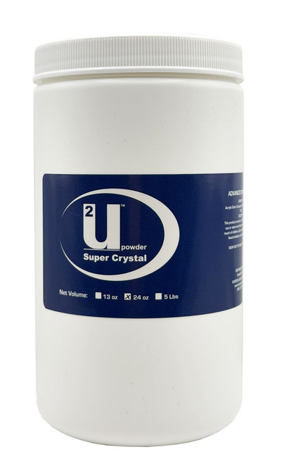 U2 Acrylic Nail Powder Super Crystal Clear - 24 oz