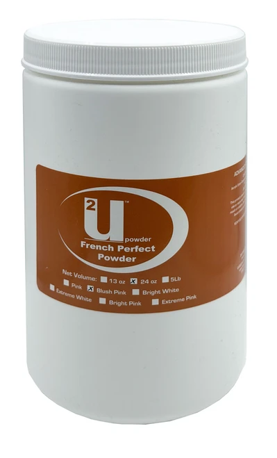 U2 French Perfect Acrylic Nail Powder Blush Pink - 24 oz