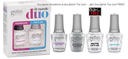 Gelish Foundation + Gelish Top It Off Top Coat + FREE Gelish Top Coat of Your Choice
