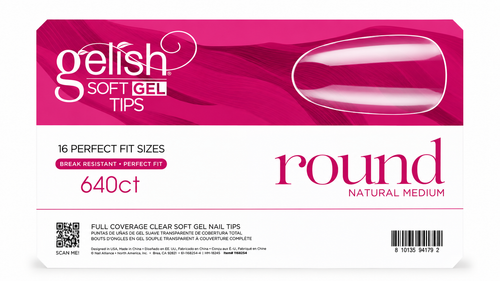 Gelish Soft Gel Tips Medium Round - 640 CT