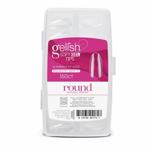 Gelish Soft Gel Tips Medium Round - 160CT
