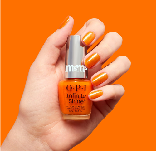 OPI x M&M'S Infinite Shine Jingle Bell Crunch HRT15 - .5 oz / 15 mL