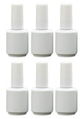 DL Pro Empty White Amber Glass Polish Bottle .5 oz - 6 PCS