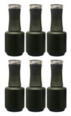 DL Pro Empty Black Amber Glass Polish Bottle .5 oz - 6 PCS