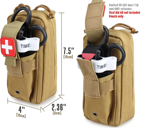 Tactical MOLLE Medical Pouch  (Rip Away)     (Black or COYOTE)