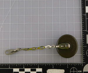 Lot of 5 ITT CA121003-6  Connector Cap (Cover) - Protective - Shell Size 18 - Aluminum Alloy - Metal Chain. X115457