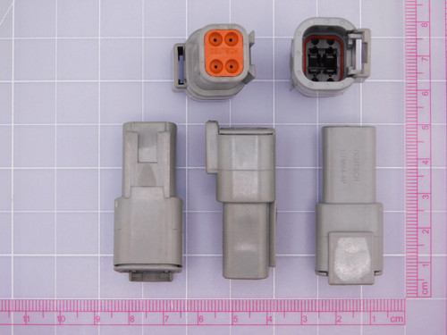 DEUTSCH DTM04-4P CONN RCPT HSG 4POS, Automotive Connectors 4P SZ 20 DTM RECEP GREY