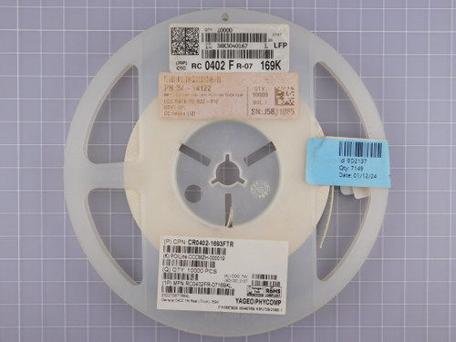 YAGEO RC0402FR-07169KL new surplus units
