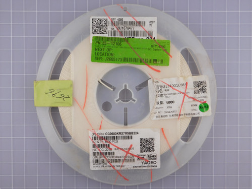 YAGEO CC0603KRX7R9BB224 new surplus units