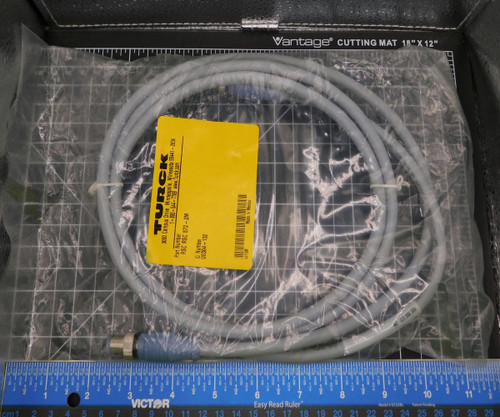 TURCK RSC RSC 572-2M Single Ended Cordset, M12 Male to Pigtail, 2 m, PVC, Gray, Eurofast Series