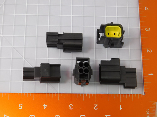 Lot of 238 TE CONNECTIVITY 184346-1  X90090 Automotive Connectors 4-POS CAP HOUSING