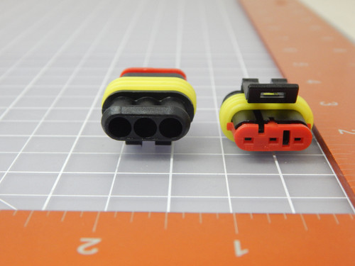 Lot of 202 TE CONNECTIVITY 282087-1  X90407 CONN PLUG 3POS 1.5 SERIES BLACK