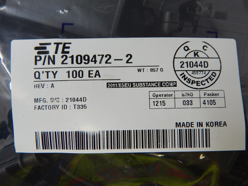 TE CONNECTIVITY 2109472-2  X92002