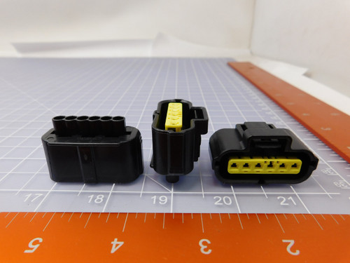 Lot of 200 TE CONNECTIVITY 184060-1  X94236 6 POS./6 CIRC PLUG ASSY, KEY A