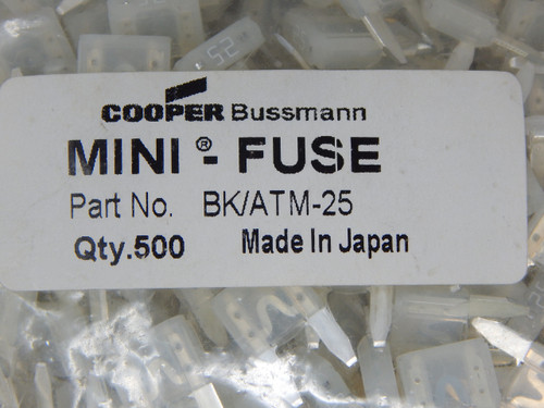 Lot of 114 COOPER BUSSMANN BK/ATM-25  X91977 FUSE AUTO 25A 32VDC BLADE MINI