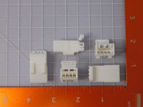 Lot of 266 TE CONNECTIVITY 174929-1  X93497 CONN RCPT CAP HSNG 4POS WHITE
